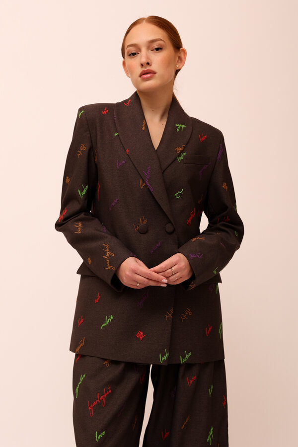 LOVE SUIT WITH MULTICOLOR EMBROIDERY